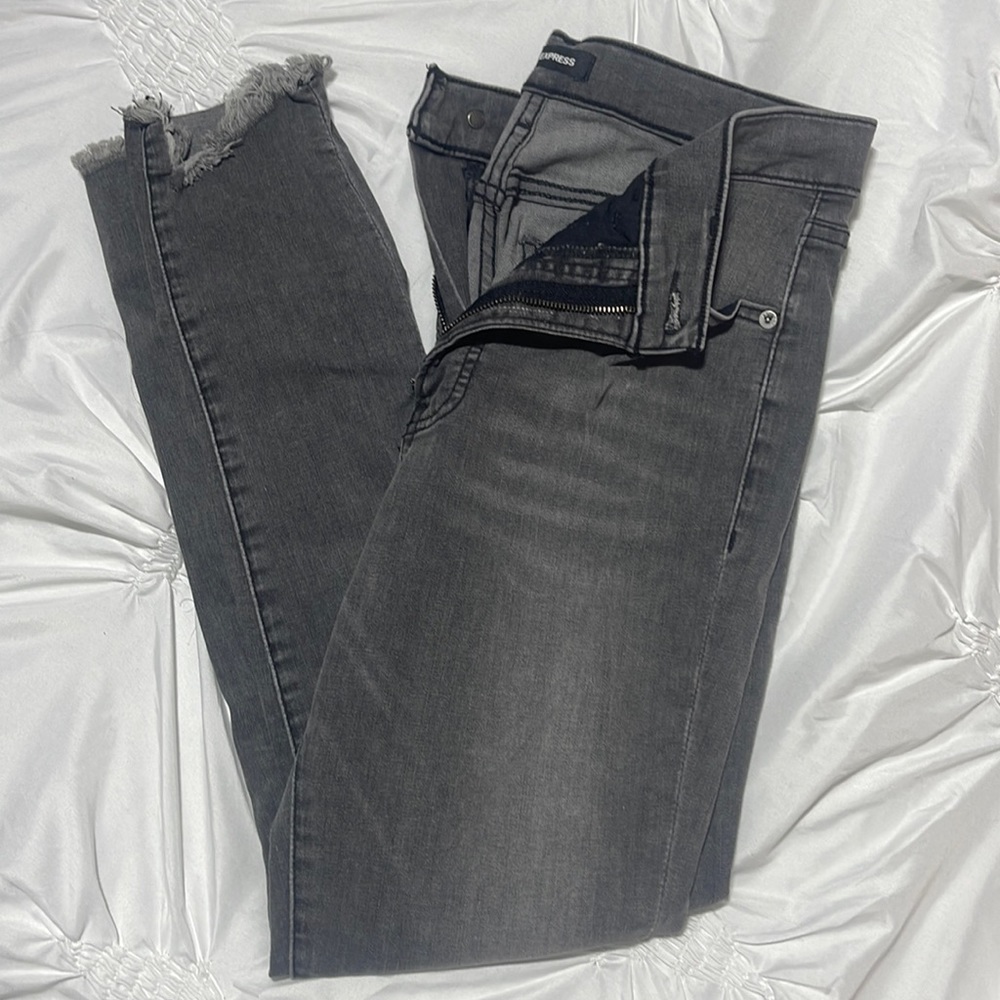 Express Black Skinny High arise Hyper Stretch Jeans size 8r